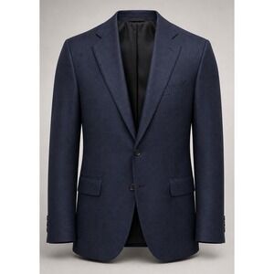 Hickey Freeman Mens Blazer 42 R Madison 100 Wool Navy Plaid Sport Coat USA
